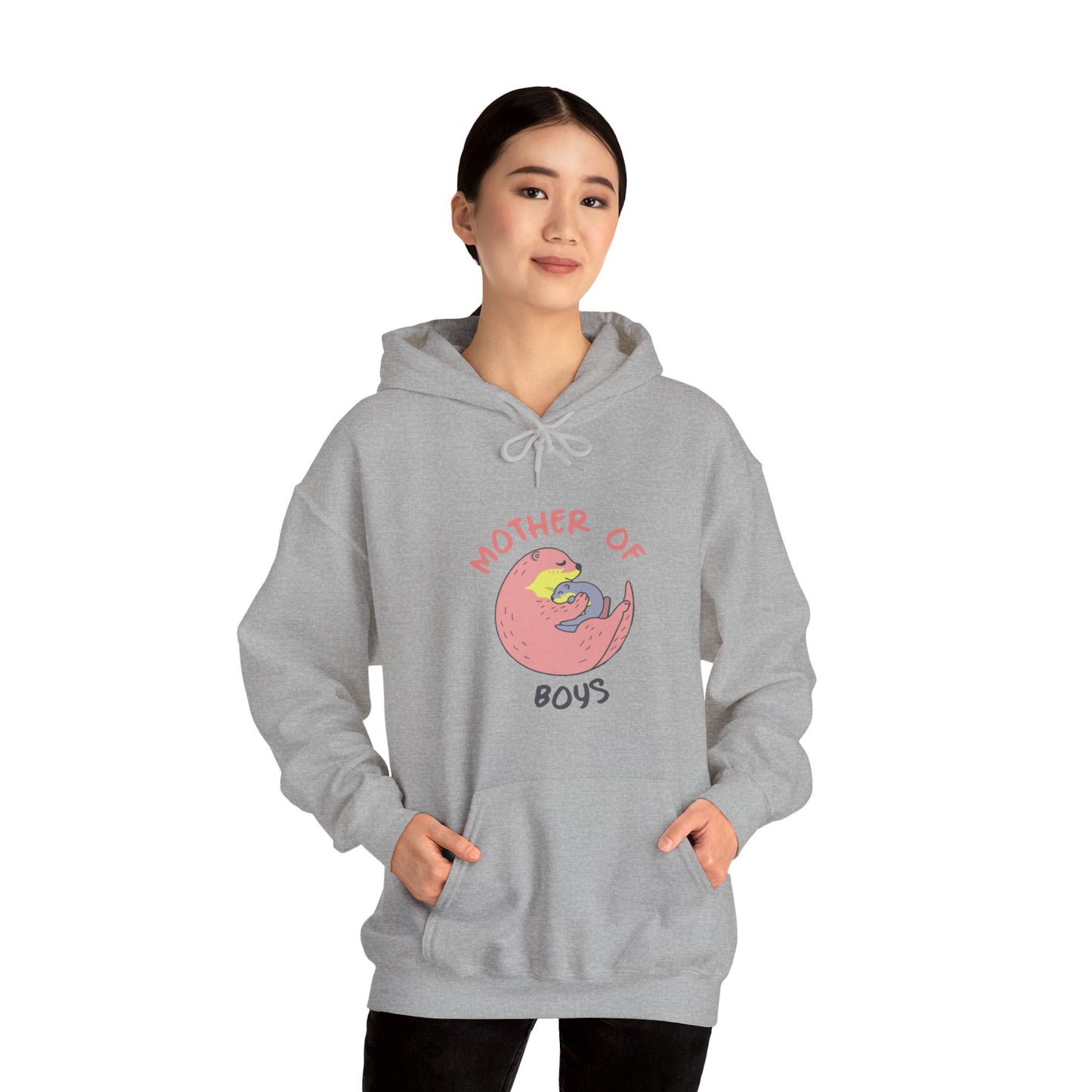 Mother of Boys Otter Mama Unisex Graphic Hoodie Sweatshirt