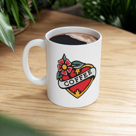 Coffee Lover Tattoo Art Coffee Mug from Topaz Peaks