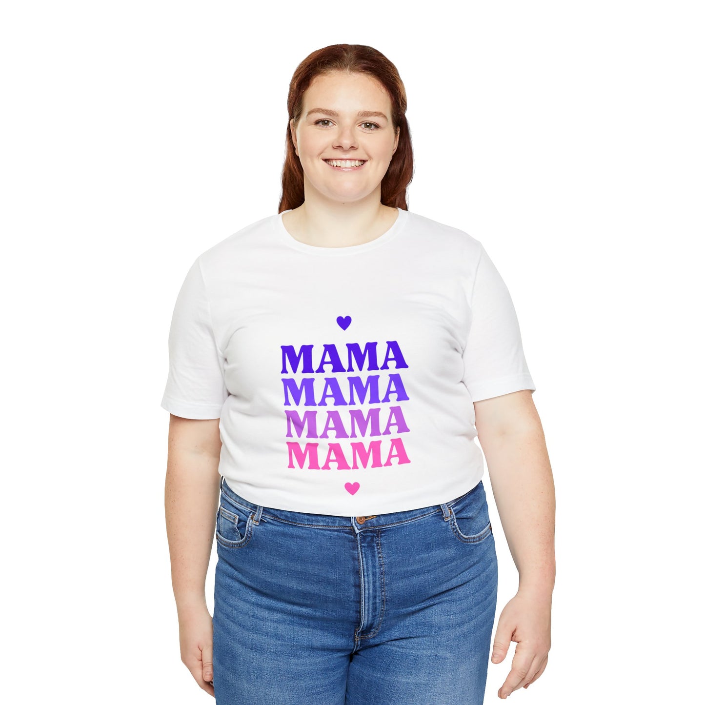 In My Mom Era Mama Heart Graphic T-shirt in White from Topaz Peaks