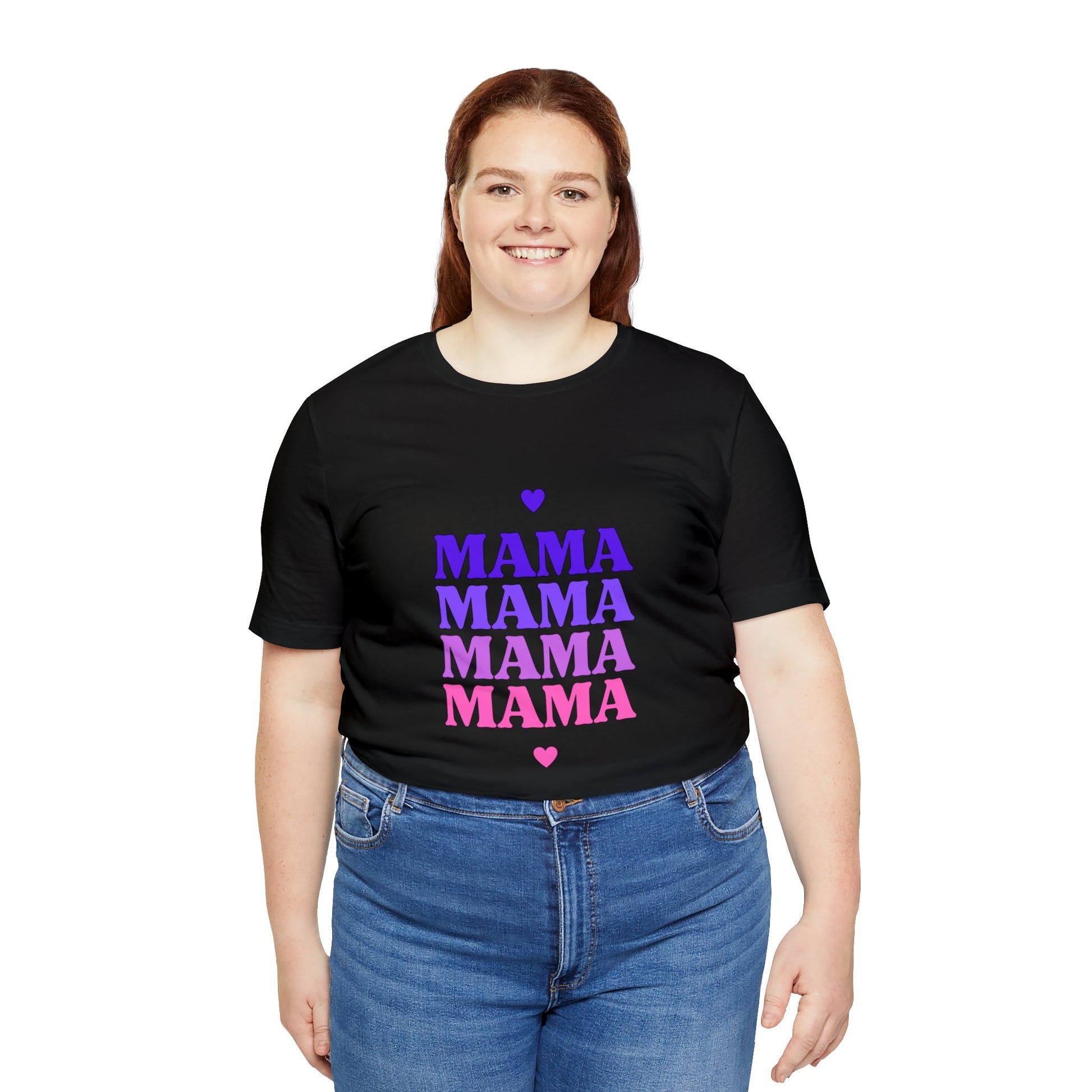 In My Mom Era Mama Heart Graphic T-shirt in Black from Topaz Peaks