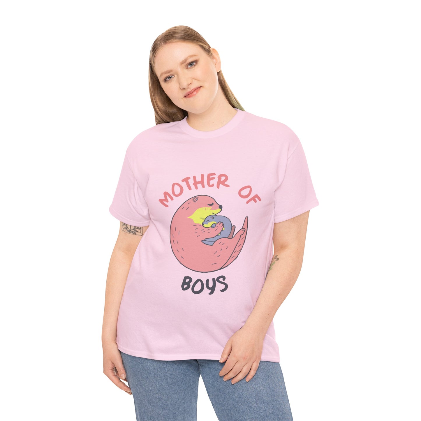 Mother of Boys Otter Love Unisex Cotton Graphic T-shirt