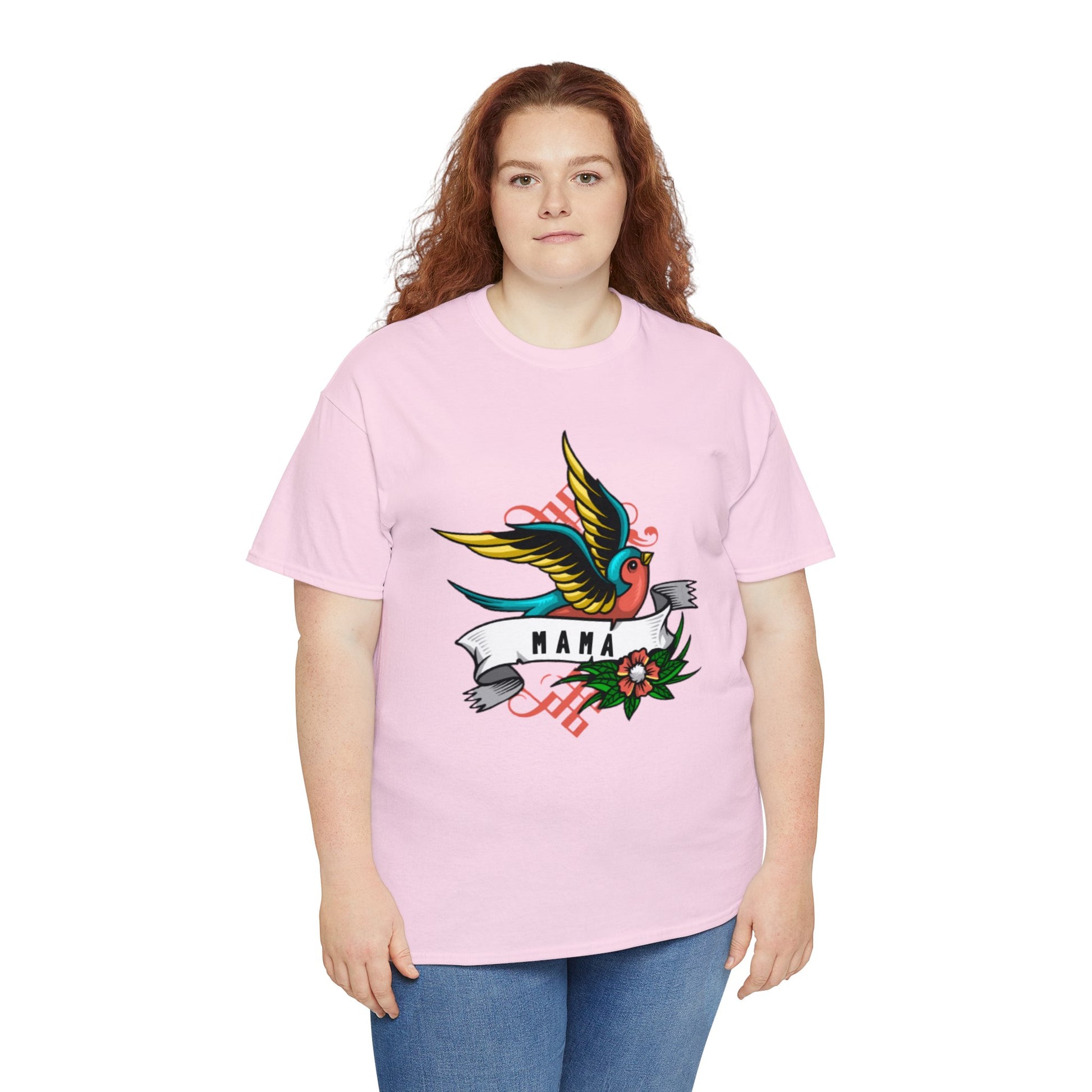 Mama Bird Graphic T-shirt in Pink from Topaz Peaks