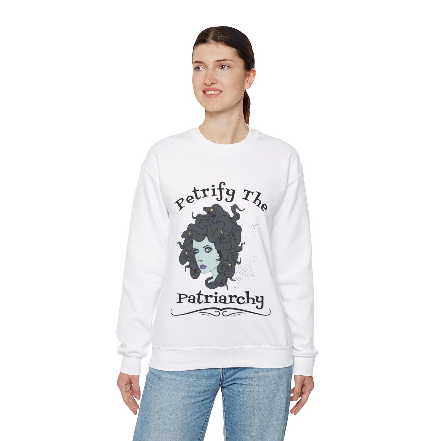 Petrify The Patriarchy Crewneck Graphic Sweatshirt