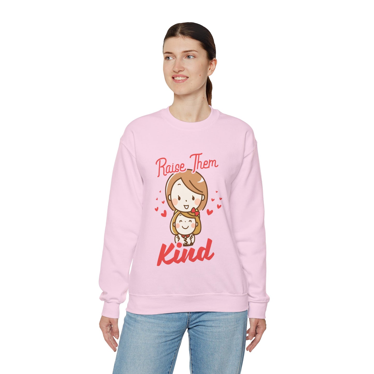 Raise Them Kind Mama Unisex Crewneck Graphic Sweatshirt