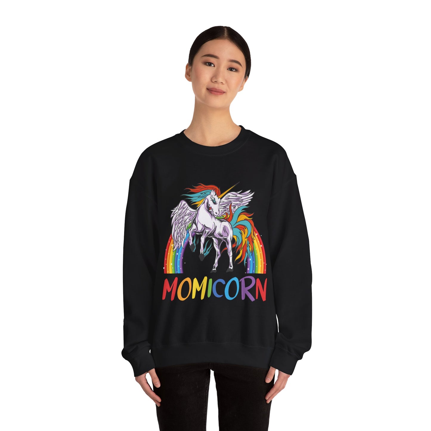 Momicorn Unicorn Mama Unisex Graphic Crewneck Sweatshirt