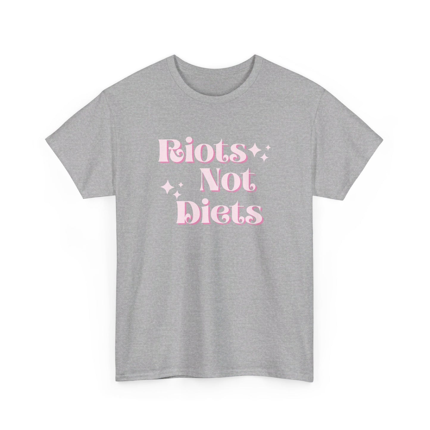 Riots Not Diets Protest Cotton Crewneck Graphic T-shirt