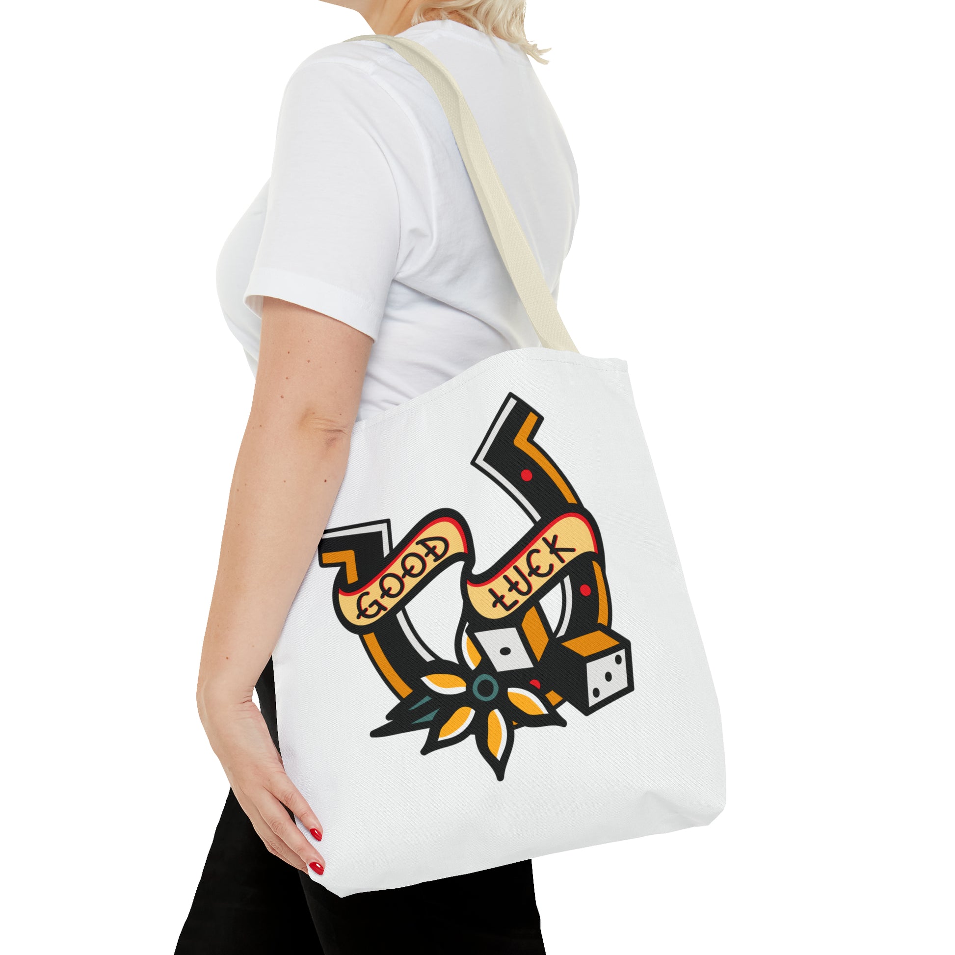 Good Luck Tattoo Art Cotton Tote Bag from Topaz Peaks