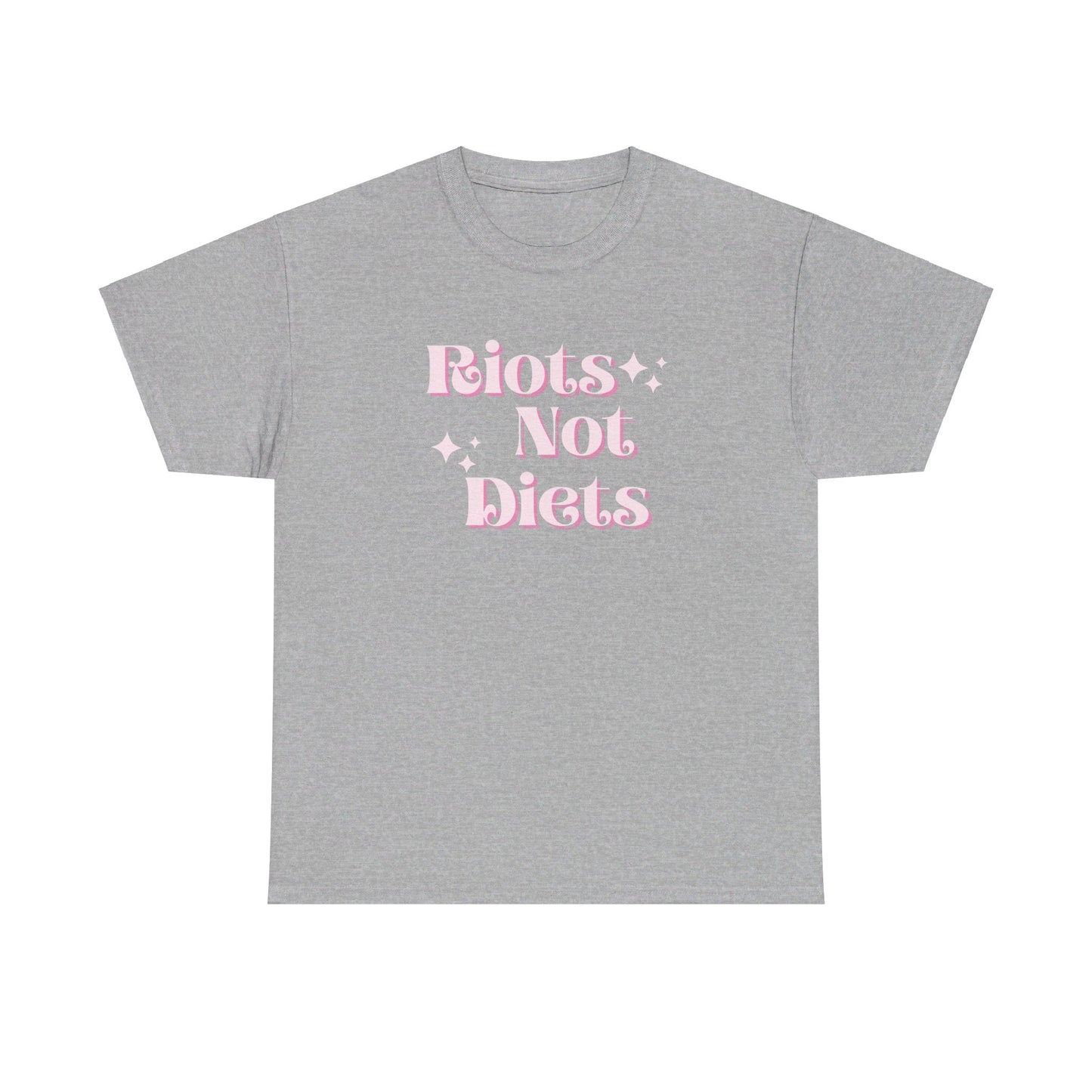 Riots Not Diets Protest Cotton Crewneck Graphic T-shirt