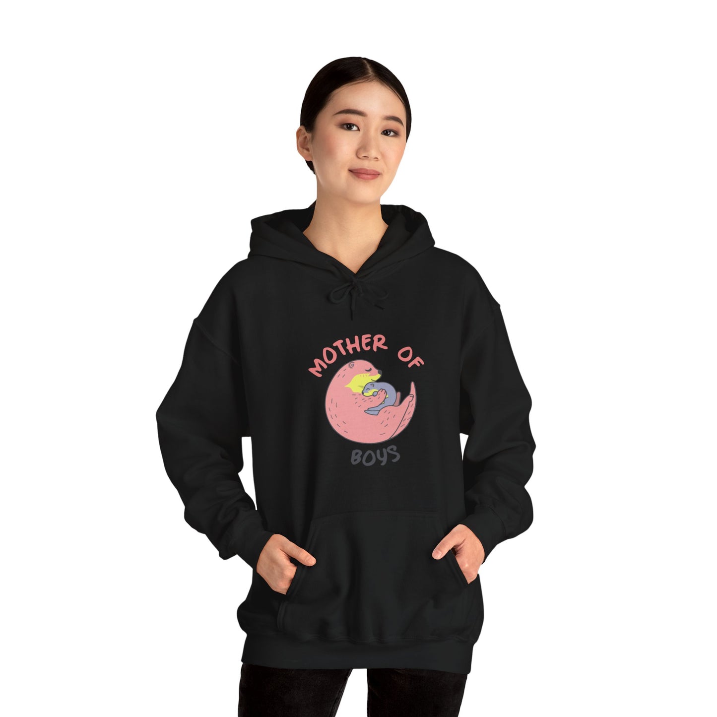 Mother of Boys Otter Mama Unisex Graphic Hoodie Sweatshirt