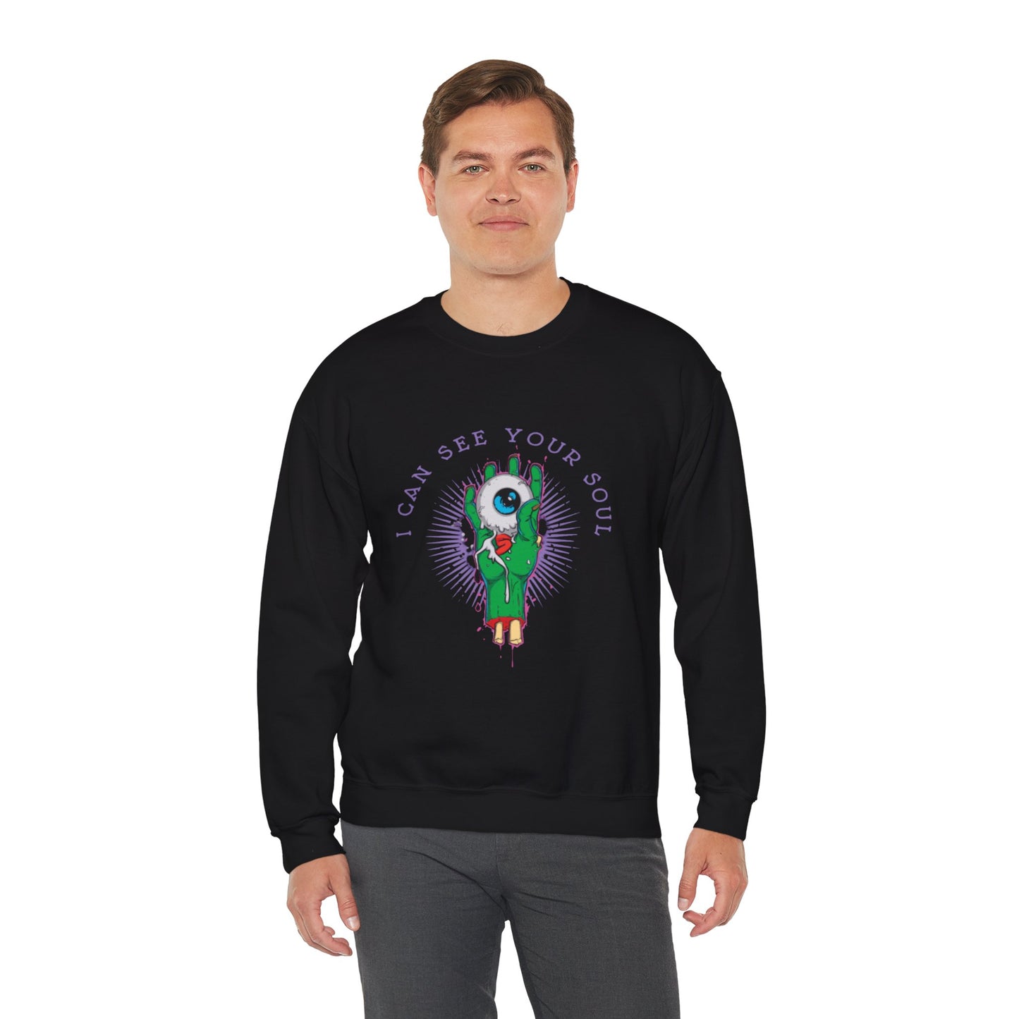 Eye Can See Your Soul Unisex Crewneck Graphic Sweatshirt