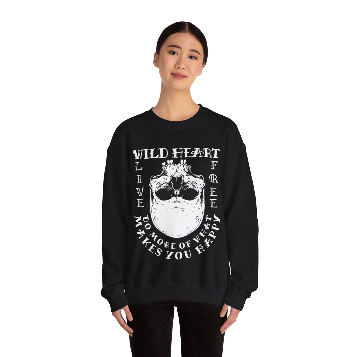 Wild Heart Skull Unisex Crewneck Graphic Sweatshirt