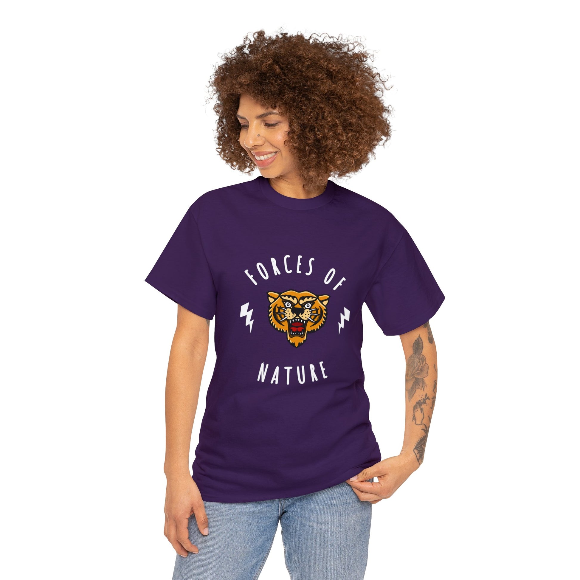 Forces of Nature Tiger Graphic T-shirt in Purple from Topaz Peaks