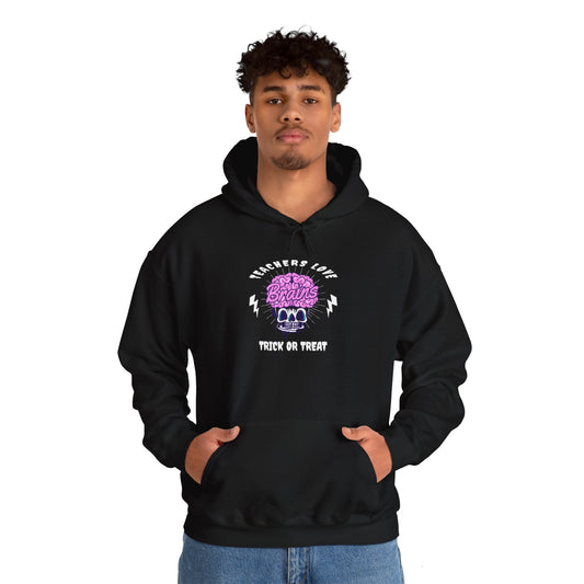 Teachers Love Brains Unisex Graphic Hoodie Sweatshirt