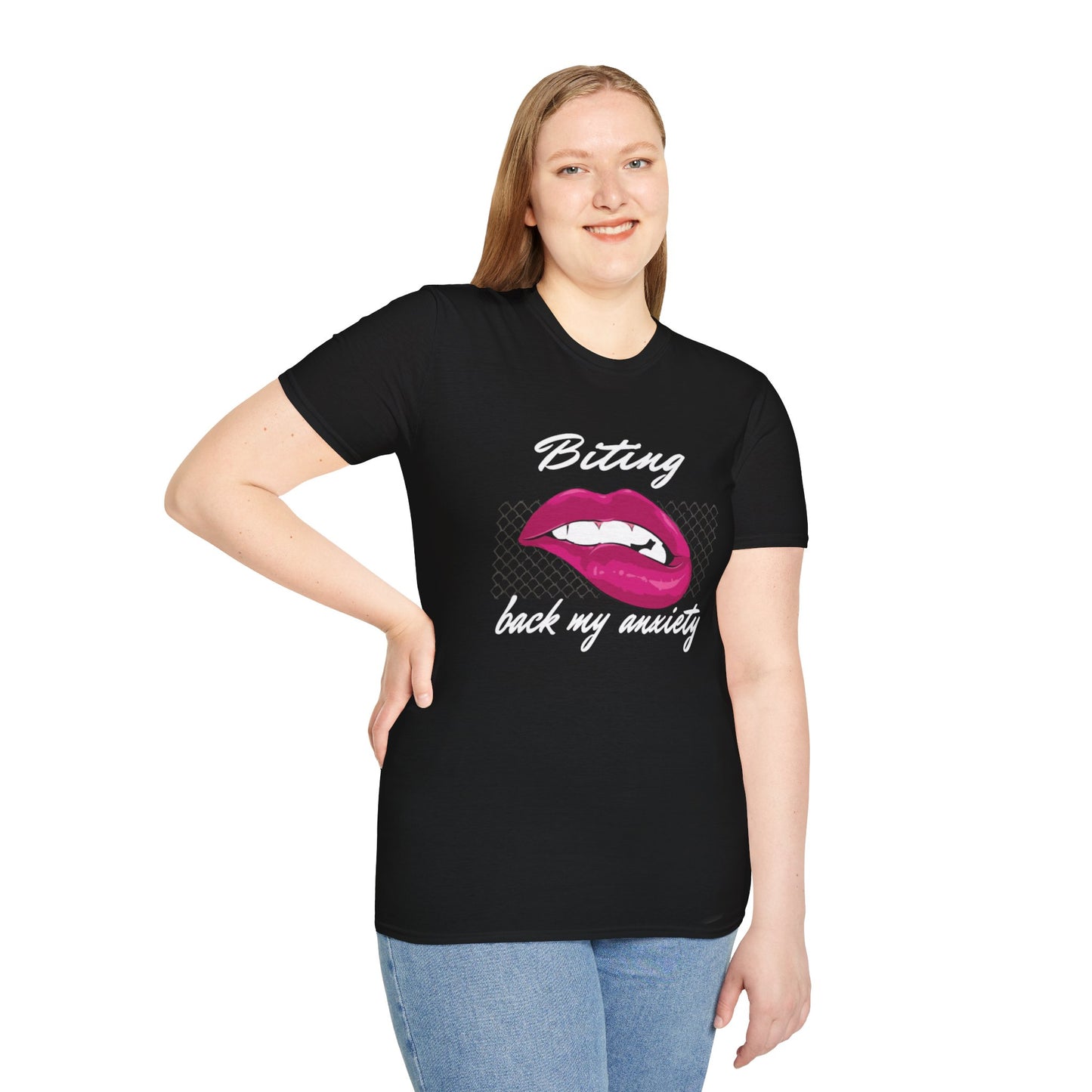 Biting Lips Graphic T-shirt in Black from Topaz Peaks