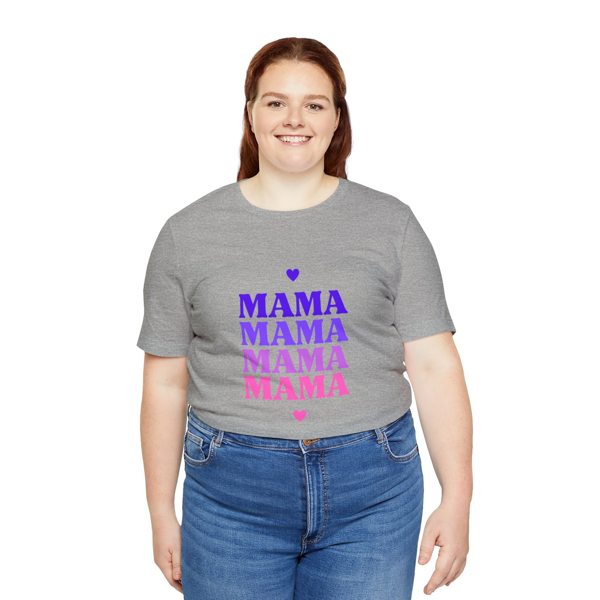 In My Mom Era Mama Heart Graphic T-shirt in Gray from Topaz Peaks