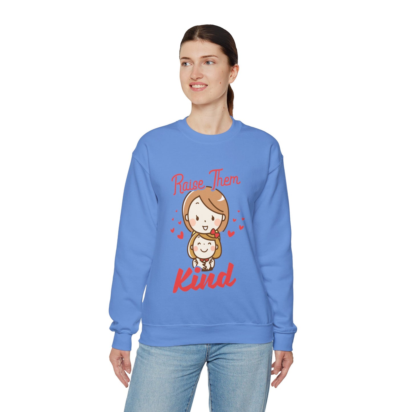 Raise Them Kind Mama Unisex Crewneck Graphic Sweatshirt