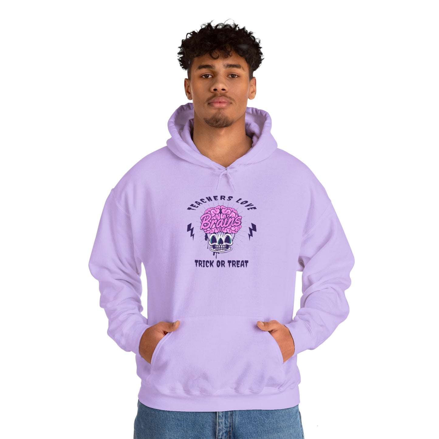 Teachers Love Brains Unisex Graphic Hoodie Sweatshirt