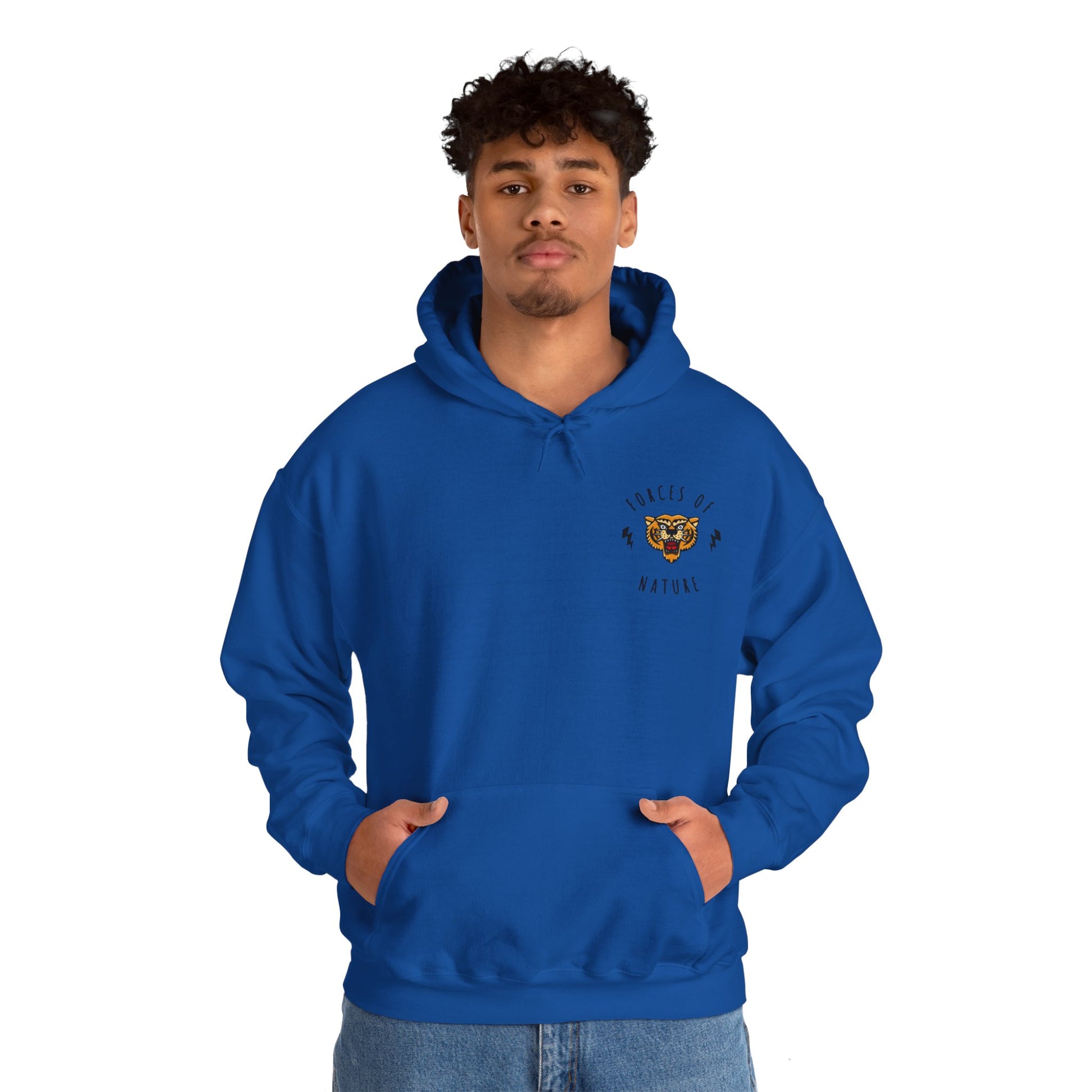 Forces of Nature Tiger Graphic Hoodie Sweatshirt in Blue from Topaz Peaks