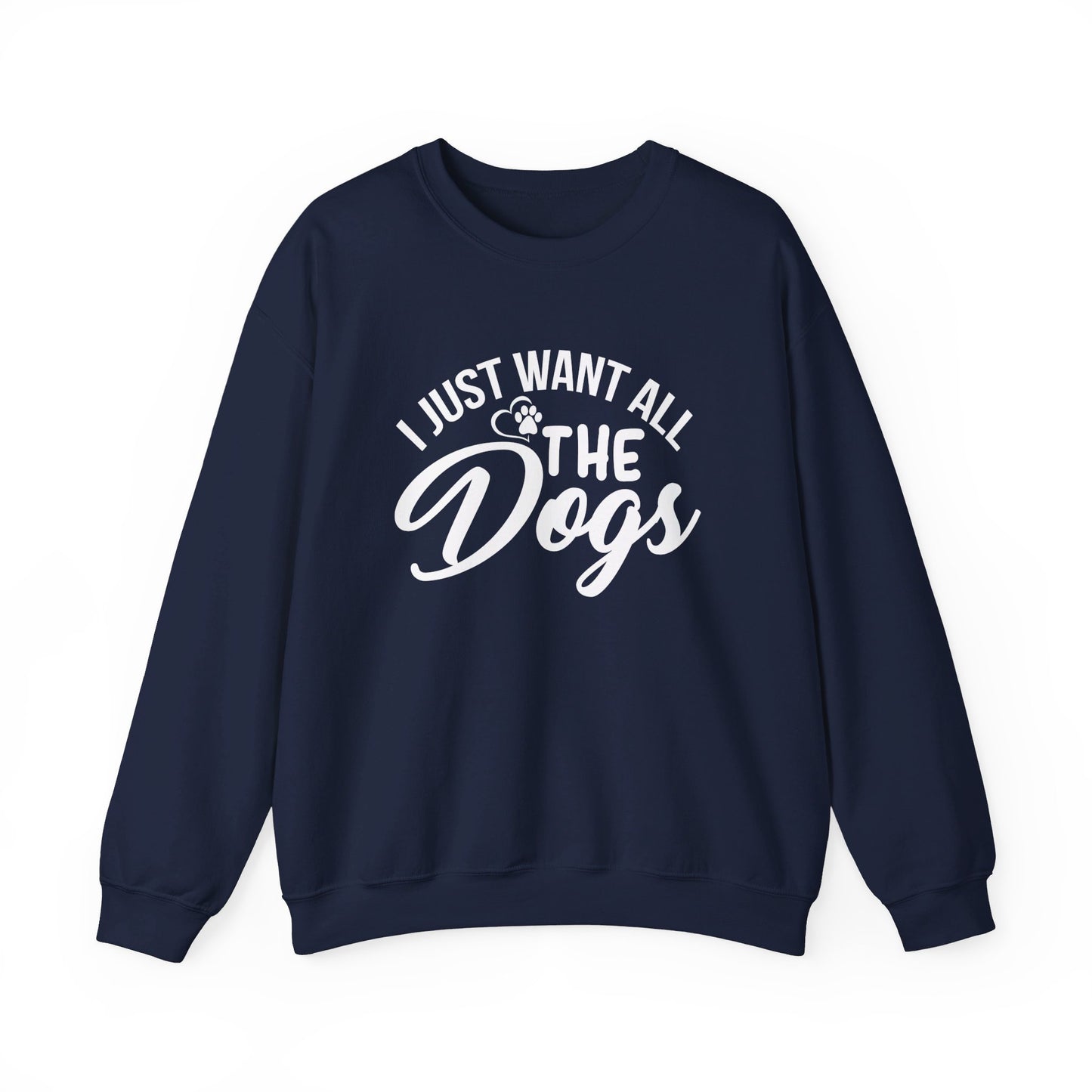 All The Dogs Unisex Paw Print Graphic Crewneck Sweatshirt