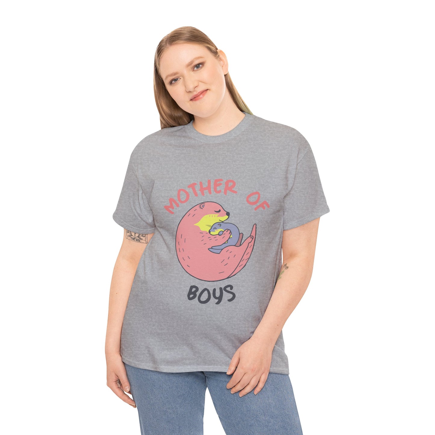 Mother of Boys Otter Love Unisex Cotton Graphic T-shirt