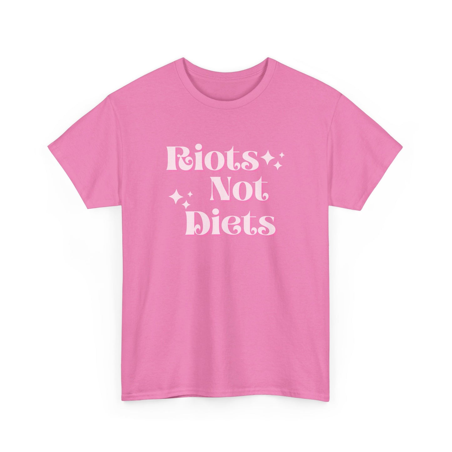 Riots Not Diets Protest Cotton Crewneck Graphic T-shirt