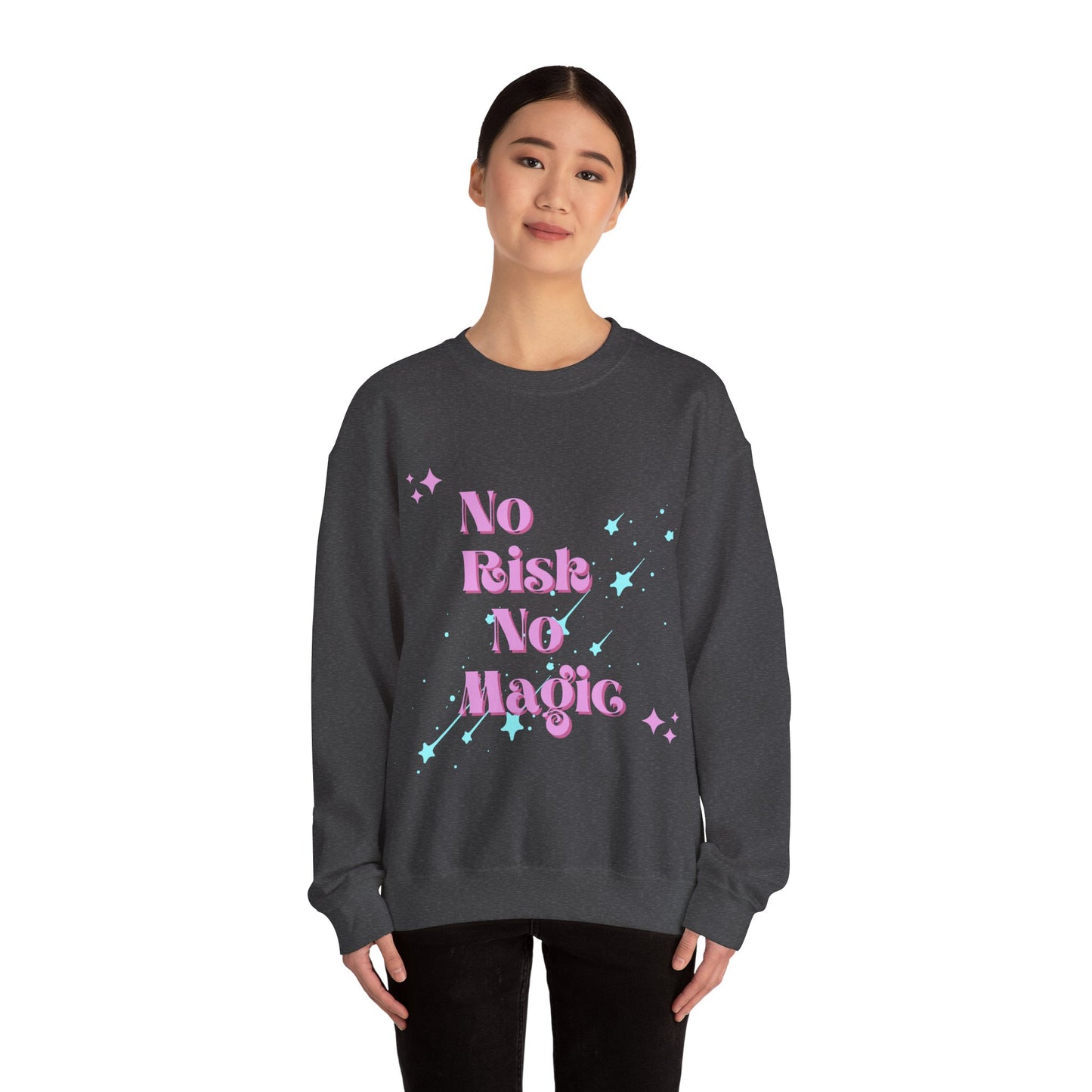 No Risk No Magic Unisex Crewneck Graphic Sweatshirt