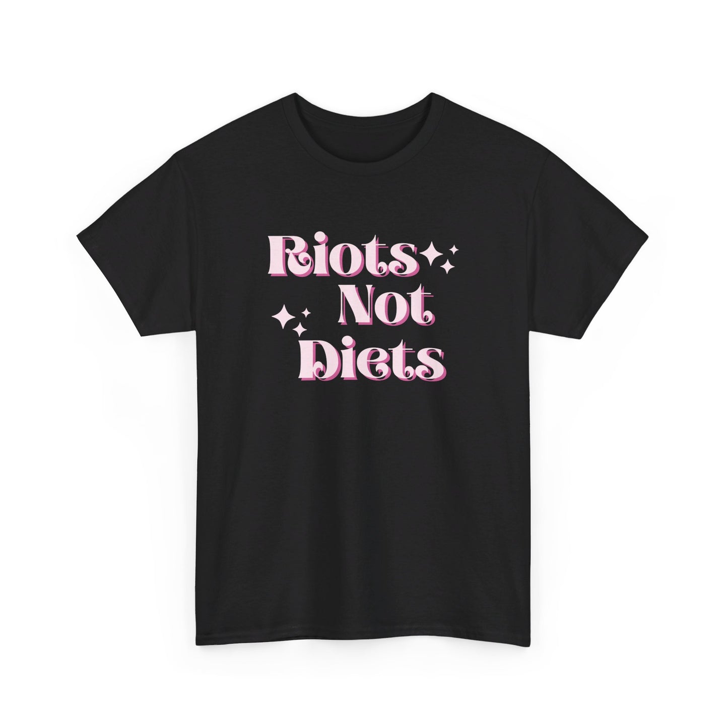 Riots Not Diets Protest Cotton Crewneck Graphic T-shirt