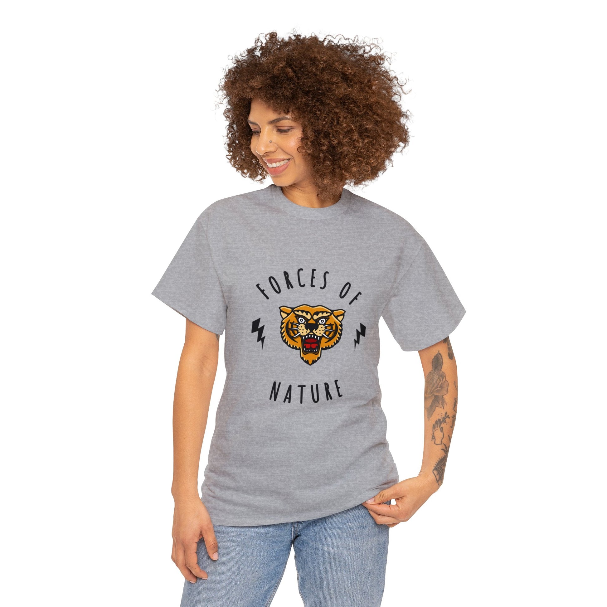 Forces of Nature Tiger Graphic T-shirt in Gray from Topaz Peaks