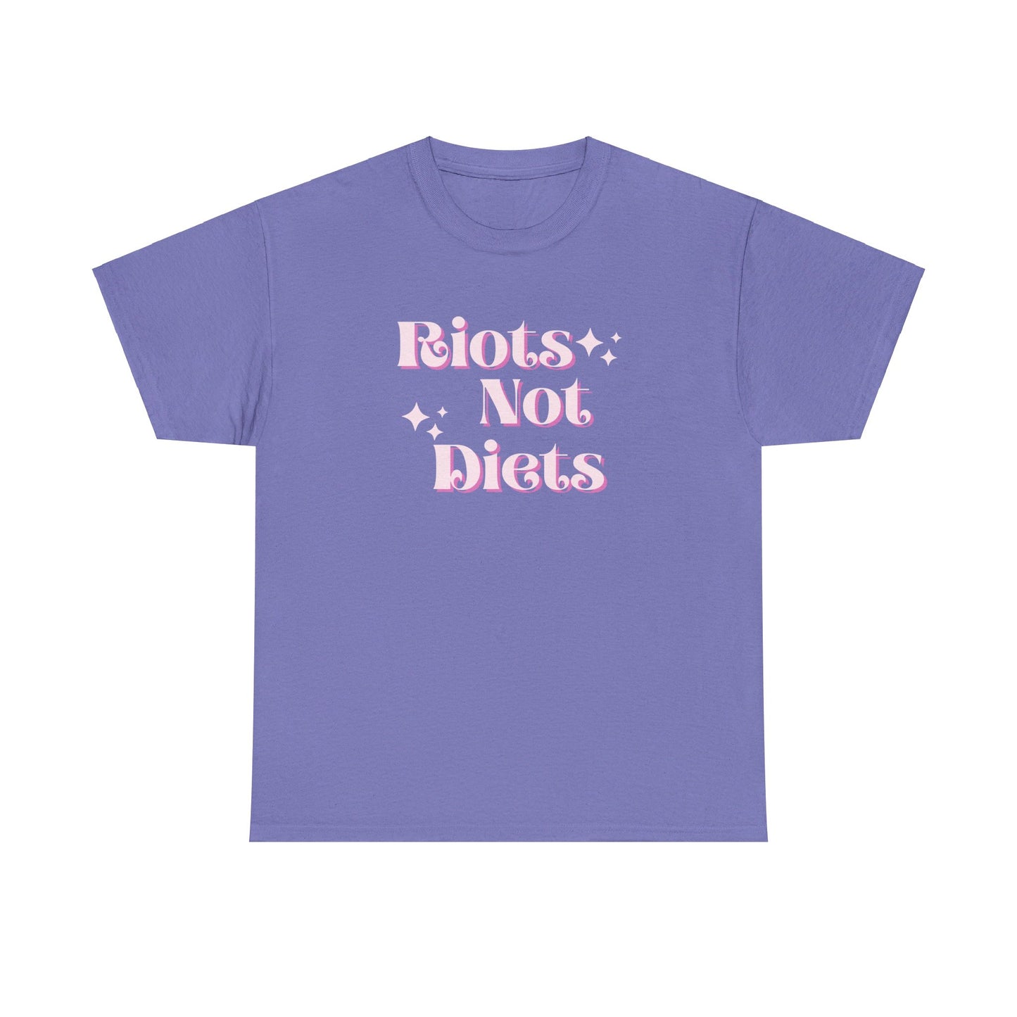 Riots Not Diets Protest Cotton Crewneck Graphic T-shirt