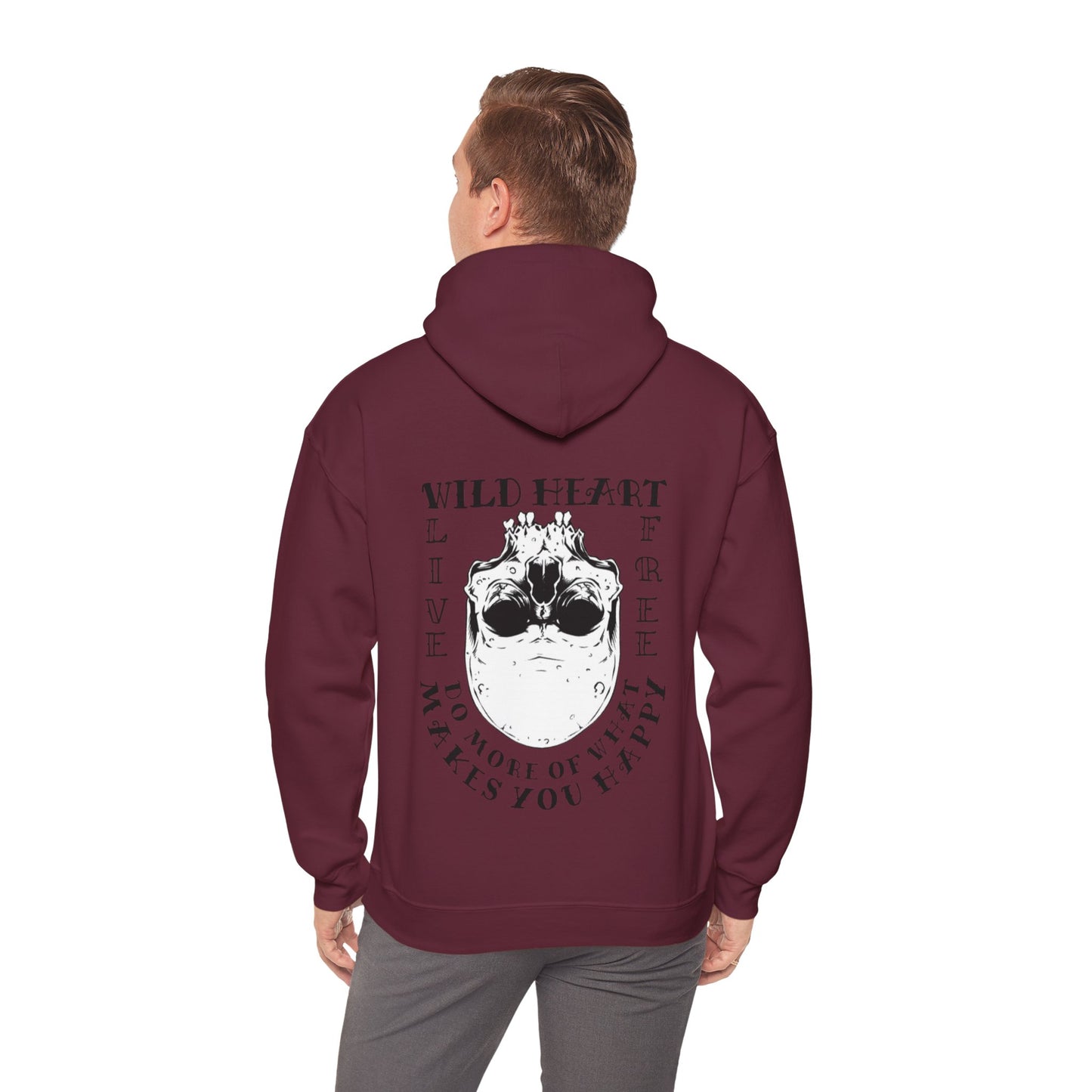 Wild Heart Skull Unisex Pullover Graphic Hoodie Sweatshirt