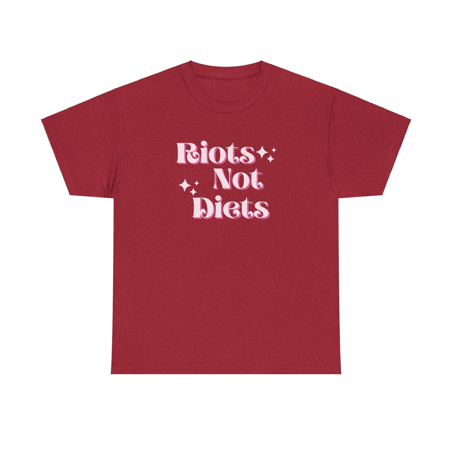 Riots Not Diets Protest Cotton Crewneck Graphic T-shirt