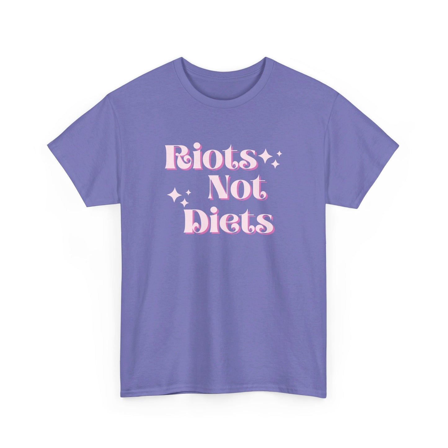 Riots Not Diets Protest Cotton Crewneck Graphic T-shirt