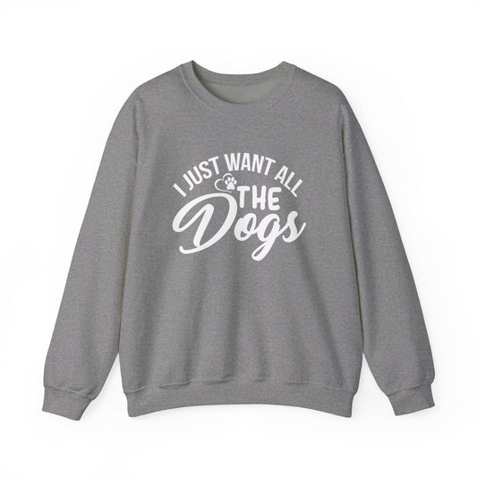 All The Dogs Unisex Paw Print Graphic Crewneck Sweatshirt