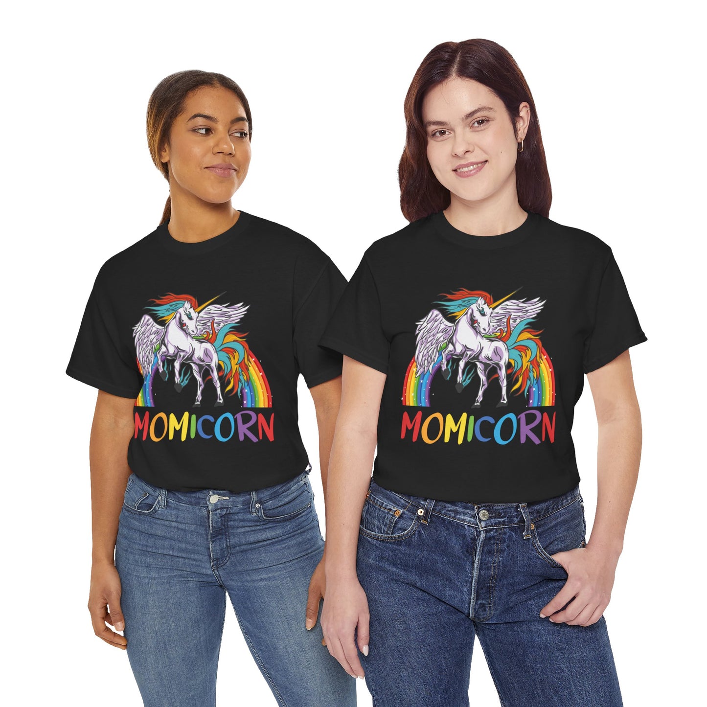 Momicorn Unicorn Unisex Graphic Cotton T-shirt