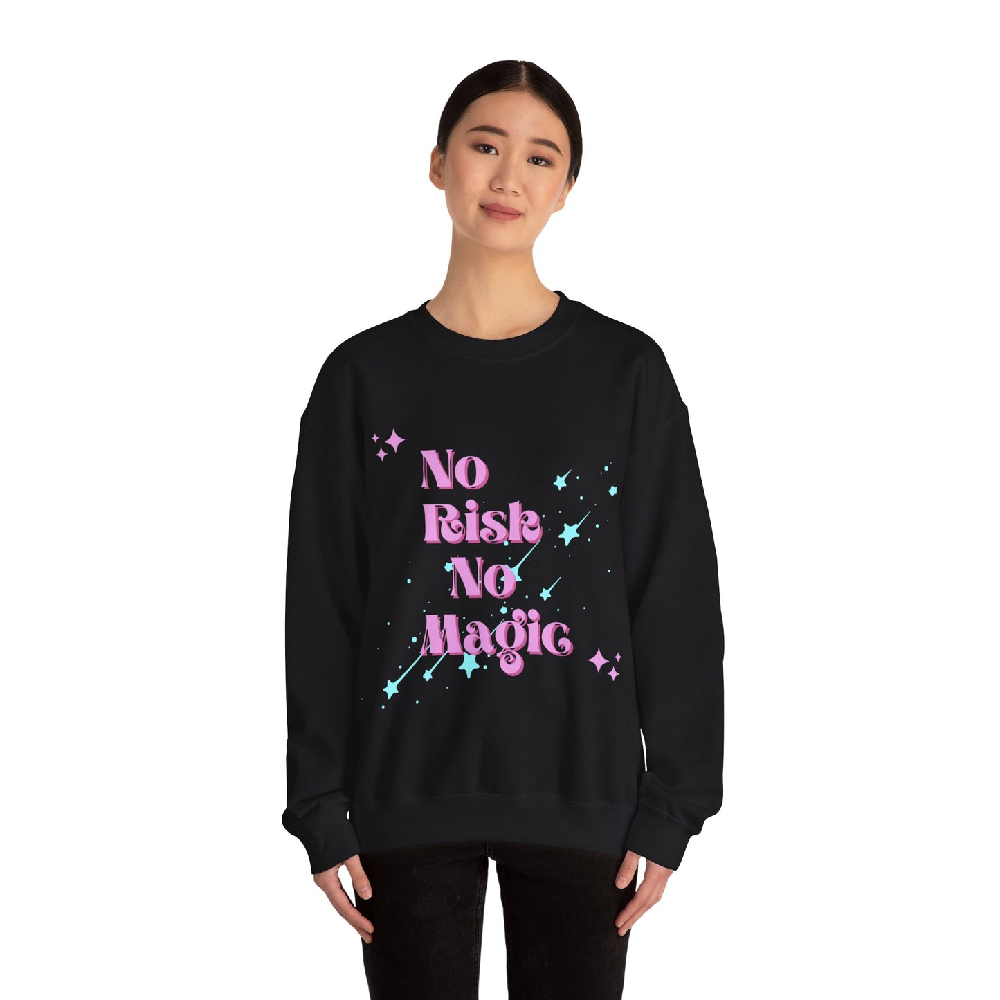 No Risk No Magic Unisex Crewneck Graphic Sweatshirt