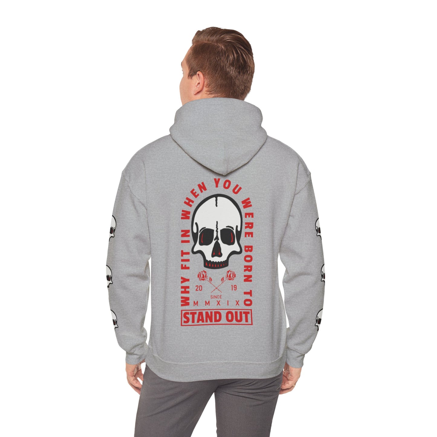 Why Fit In Skull Unisex Hoodie Graphic Sweatshirt