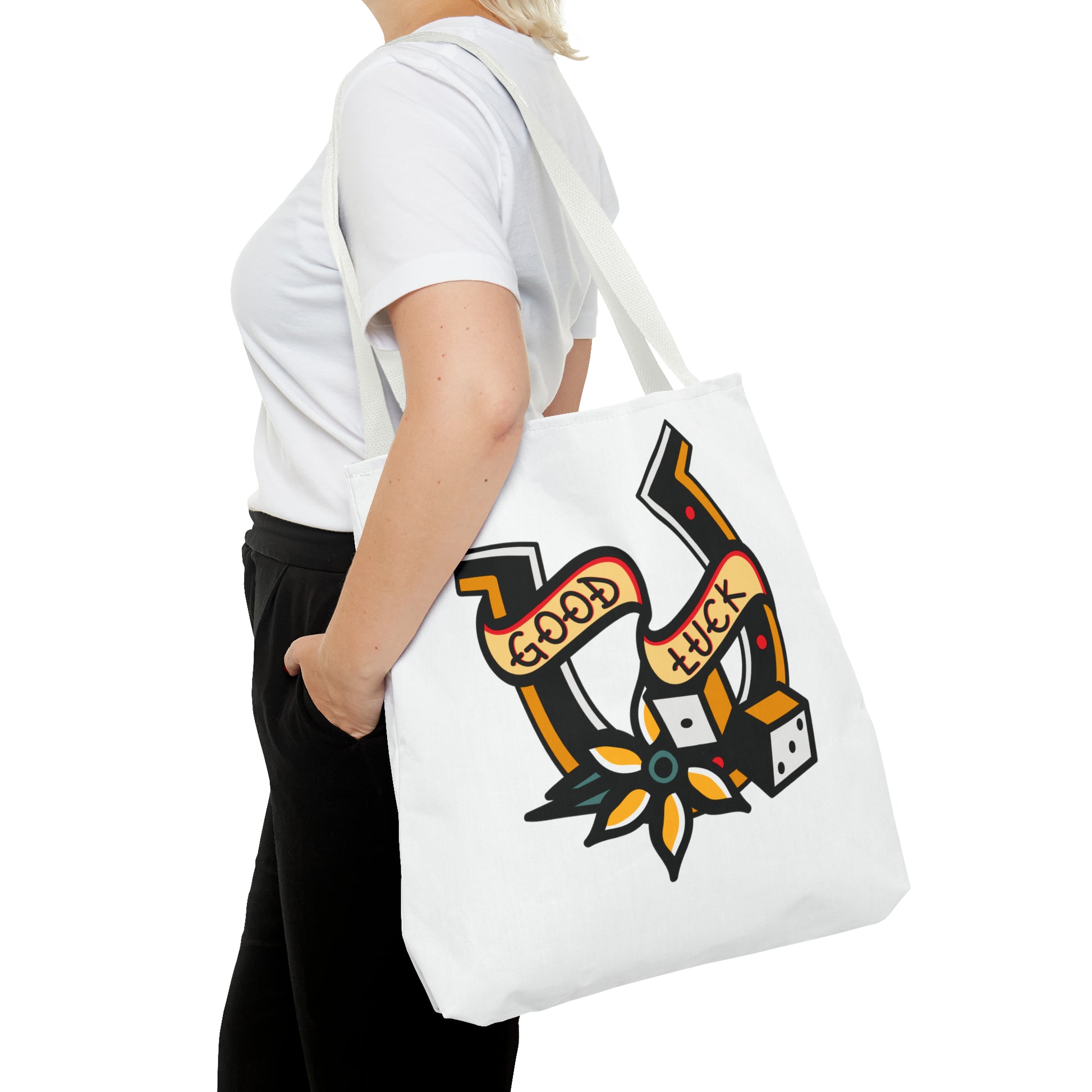 Good Luck Tattoo Art Cotton Tote Bag from Topaz Peaks