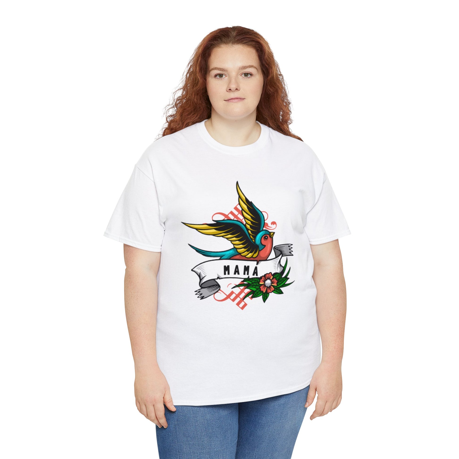 Mama Bird Graphic T-shirt in White from Topaz Peaks