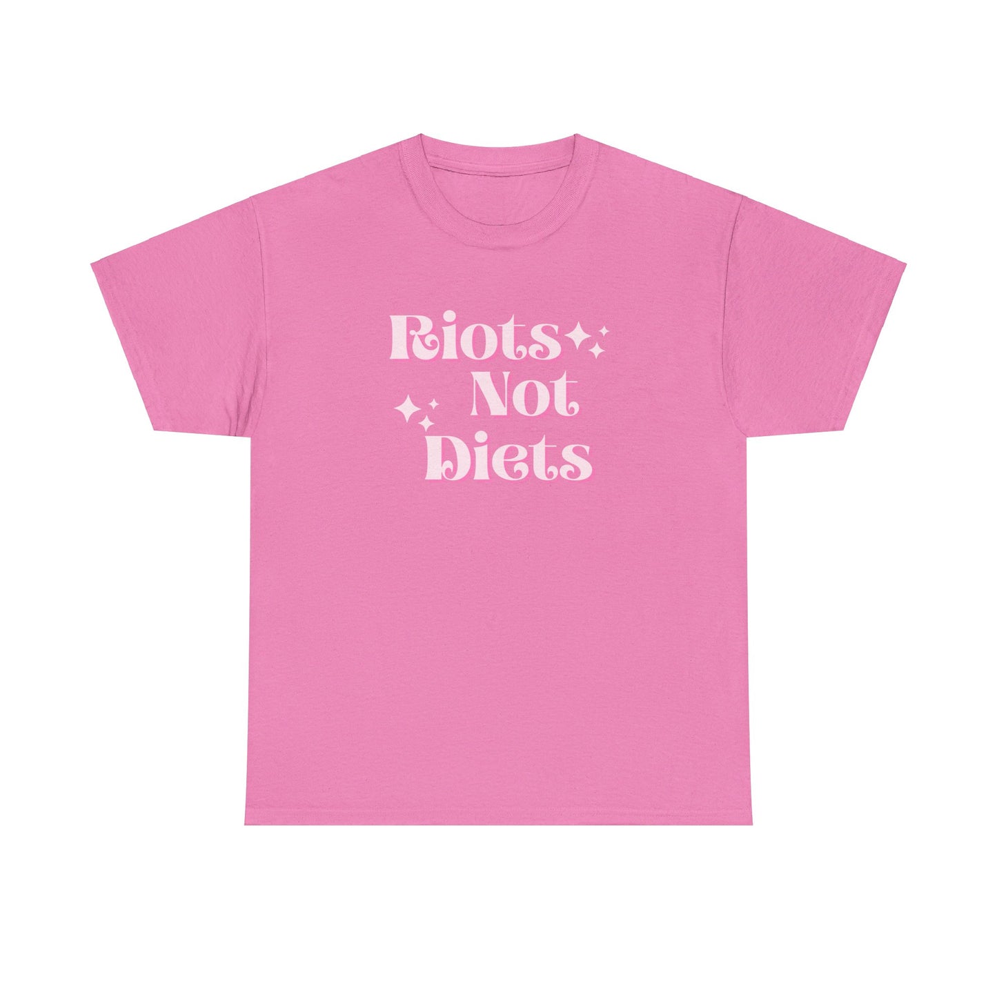 Riots Not Diets Protest Cotton Crewneck Graphic T-shirt