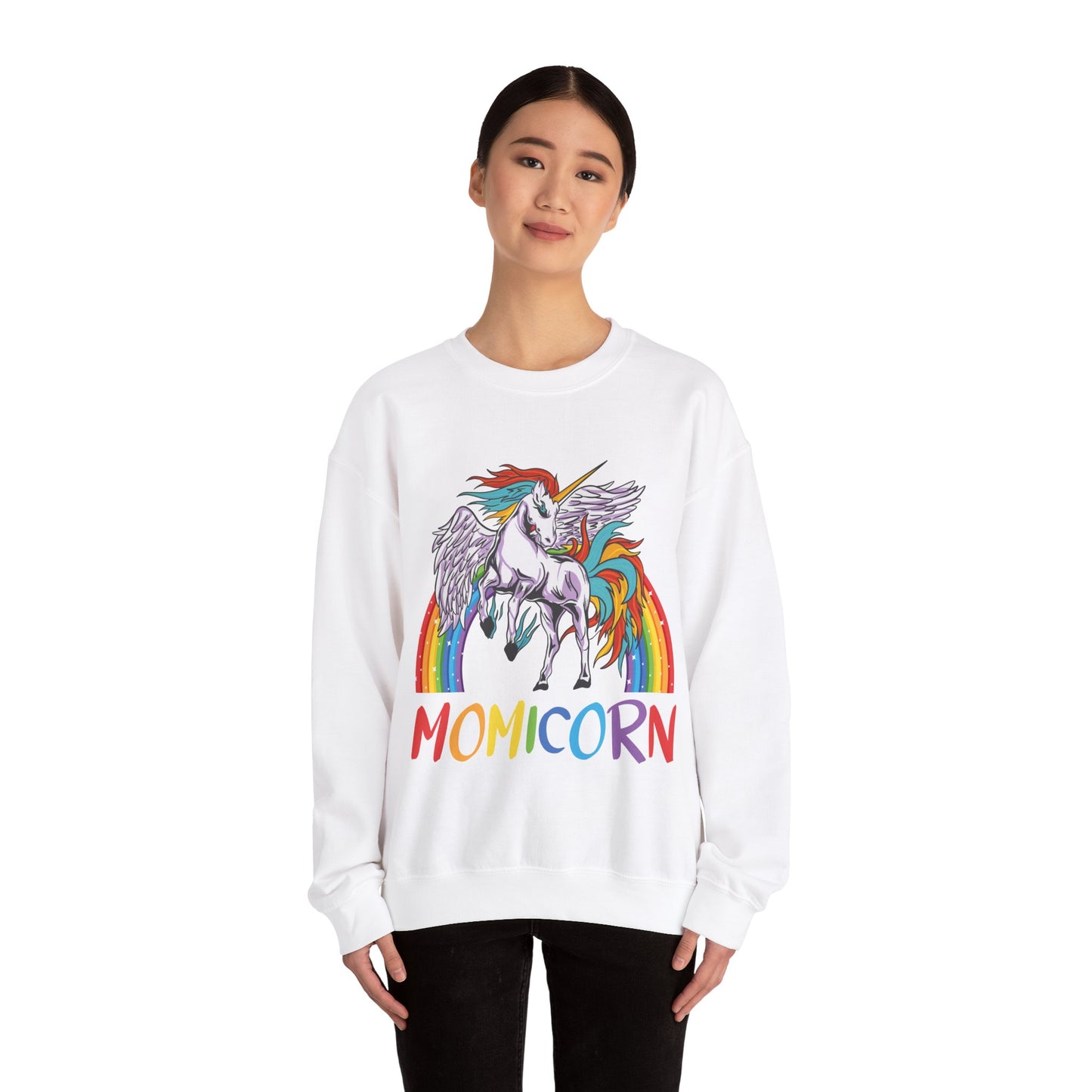 Momicorn Unicorn Mama Unisex Graphic Crewneck Sweatshirt