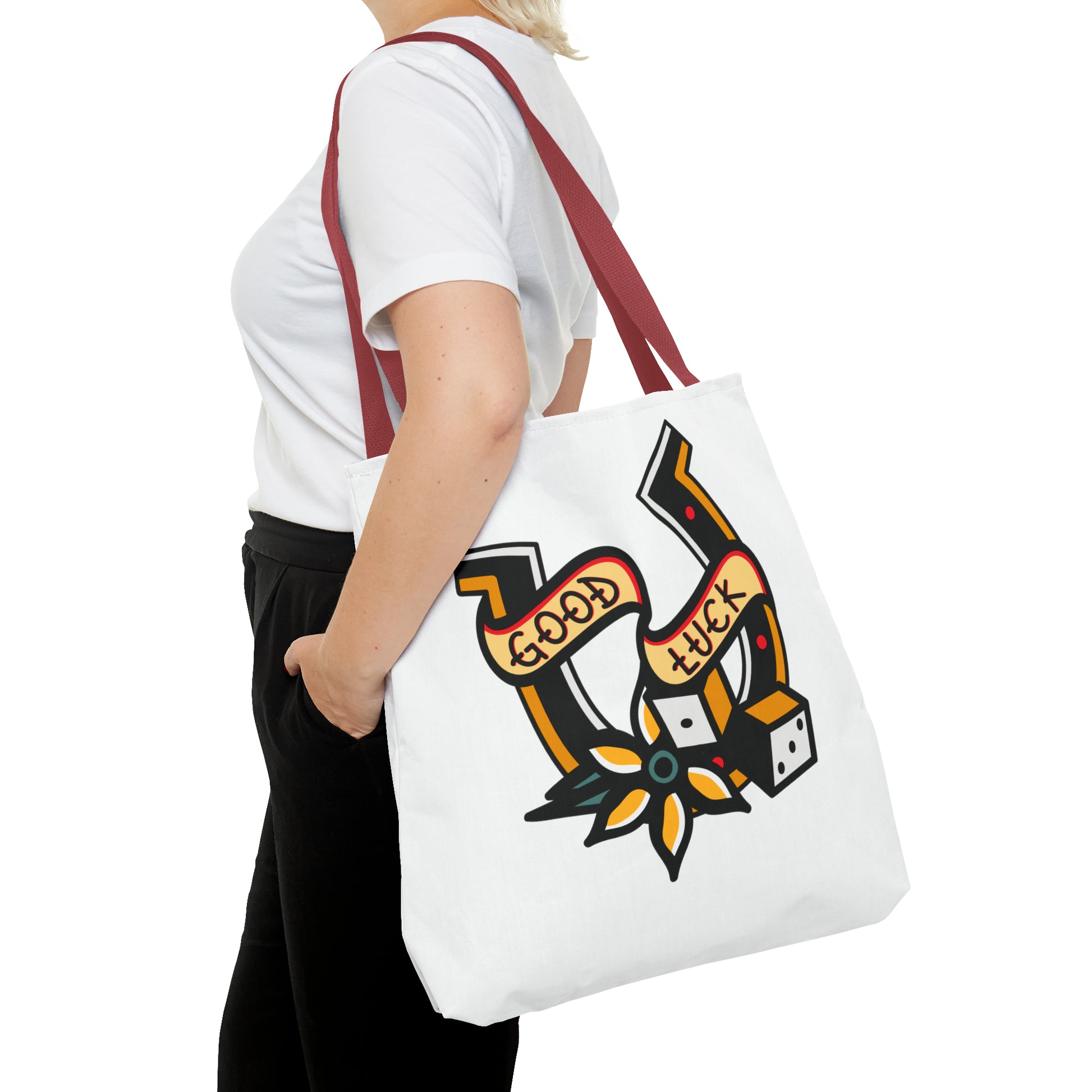 Good Luck Tattoo Art Cotton Tote Bag from Topaz Peaks