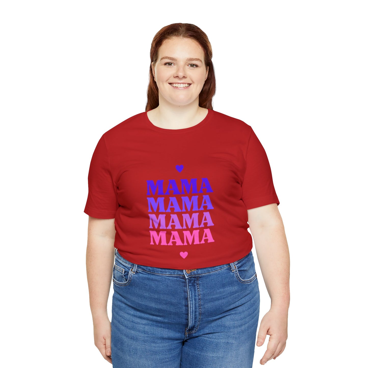 In My Mom Era Mama Heart Graphic T-shirt in Red from Topaz Peaks