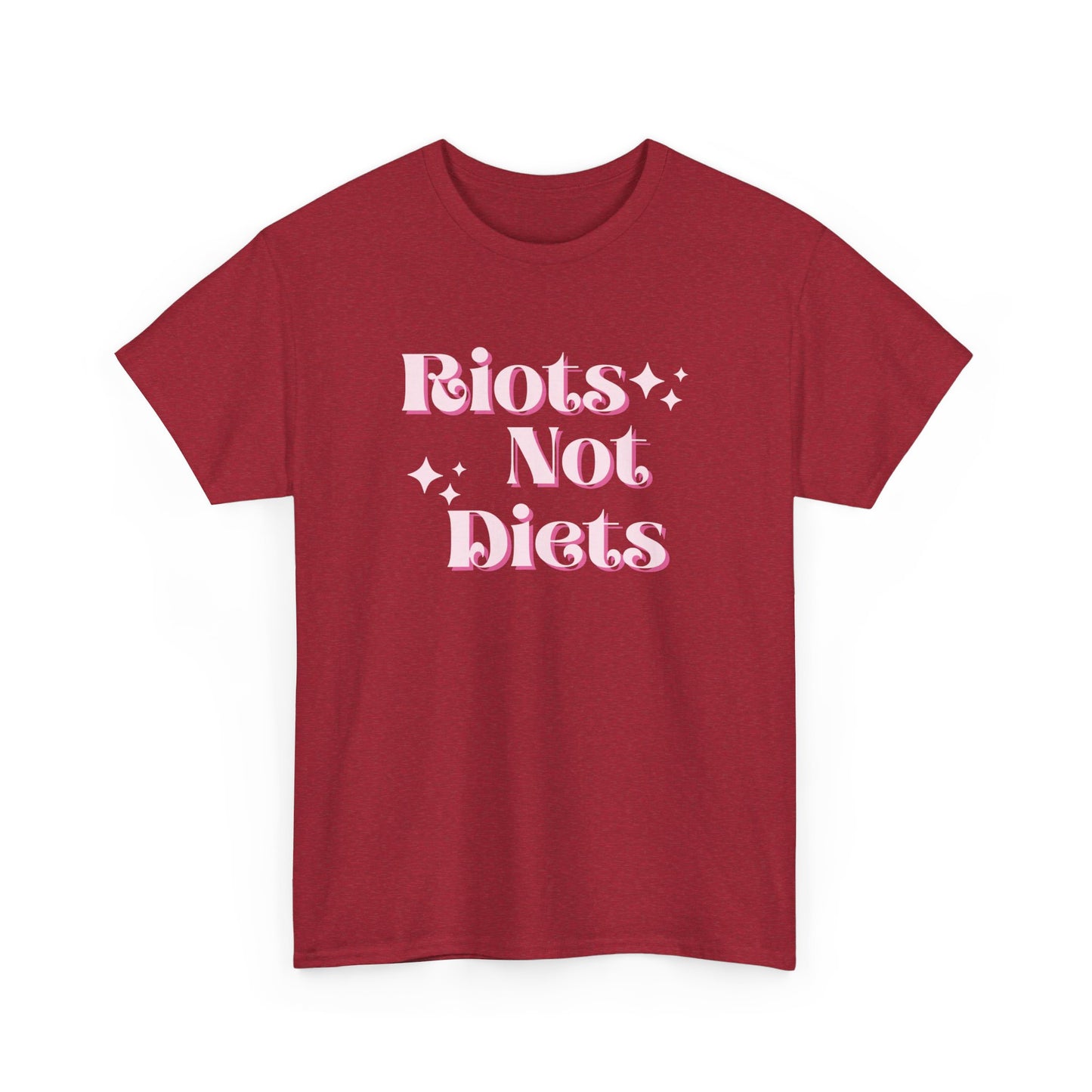 Riots Not Diets Protest Cotton Crewneck Graphic T-shirt